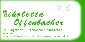 nikoletta offenbacher business card